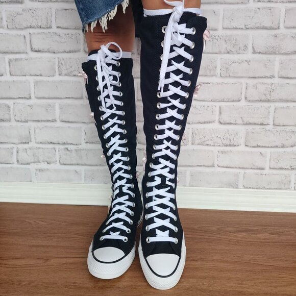 ⭐Chuck Taylor All Star XXHi Bows & Studs Knee Hi 8 Womens Boots Sneakers A17684C - Picture 5 of 11